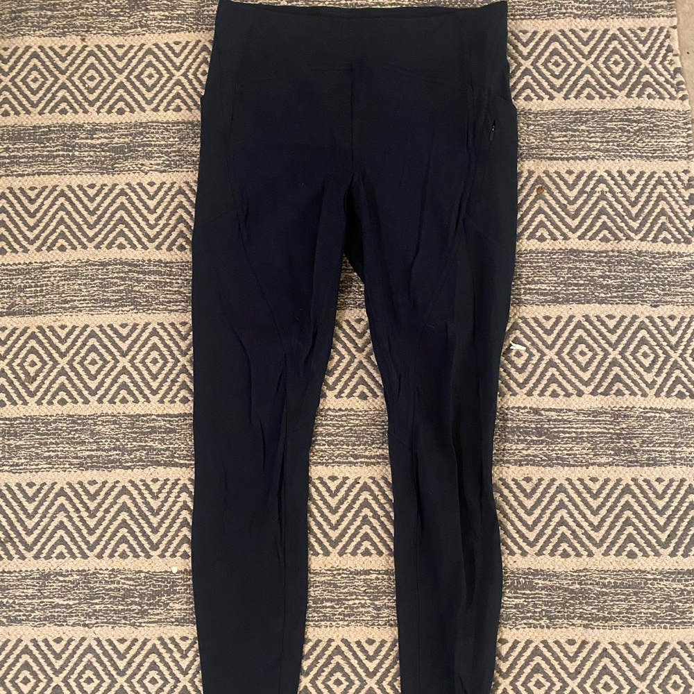 navy blue lululemon leggings with pockets